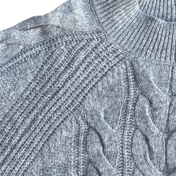 Banana Republic Italian Wool Cable Knit Sweater Sz L Fisherman Old Money Preppy - Picture 8 of 15